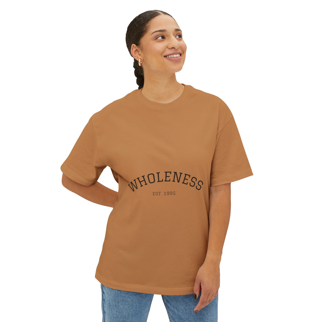 Wholeness Unisex Oversized Boxy Tee, Relaxed Fit Shirt, Casualwear, Self-Care Gift, Comfortable Summer Top, Everyday Wear