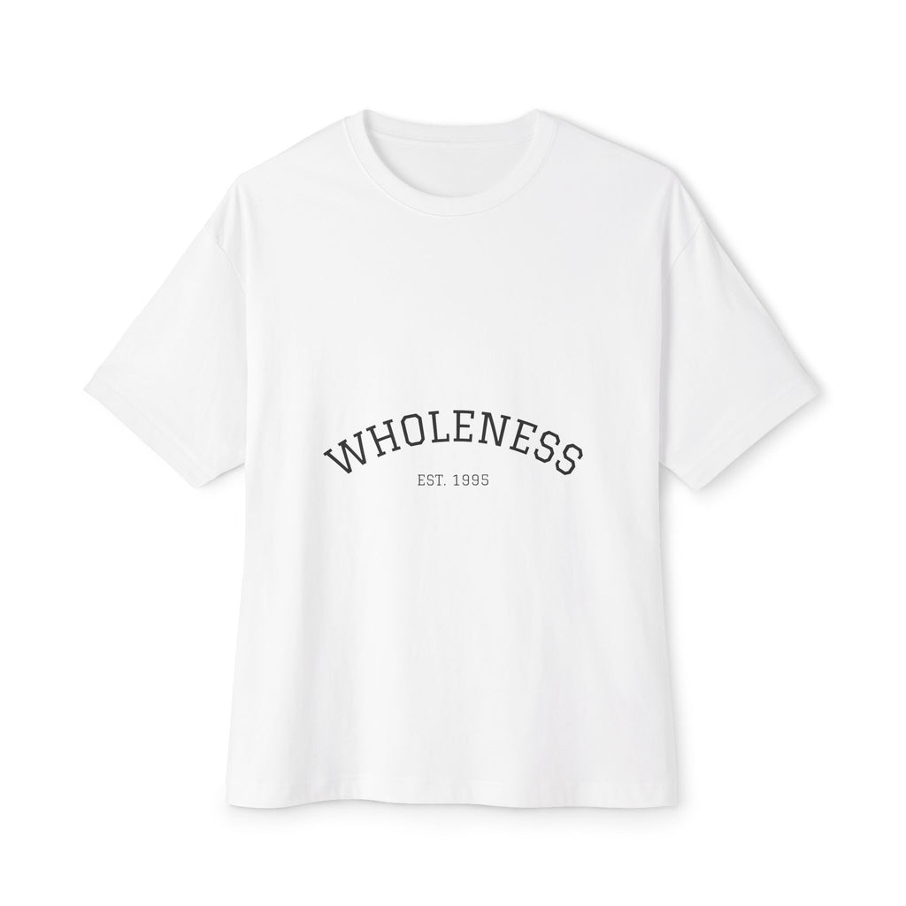 Wholeness Unisex Oversized Boxy Tee, Relaxed Fit Shirt, Casualwear, Self-Care Gift, Comfortable Summer Top, Everyday Wear