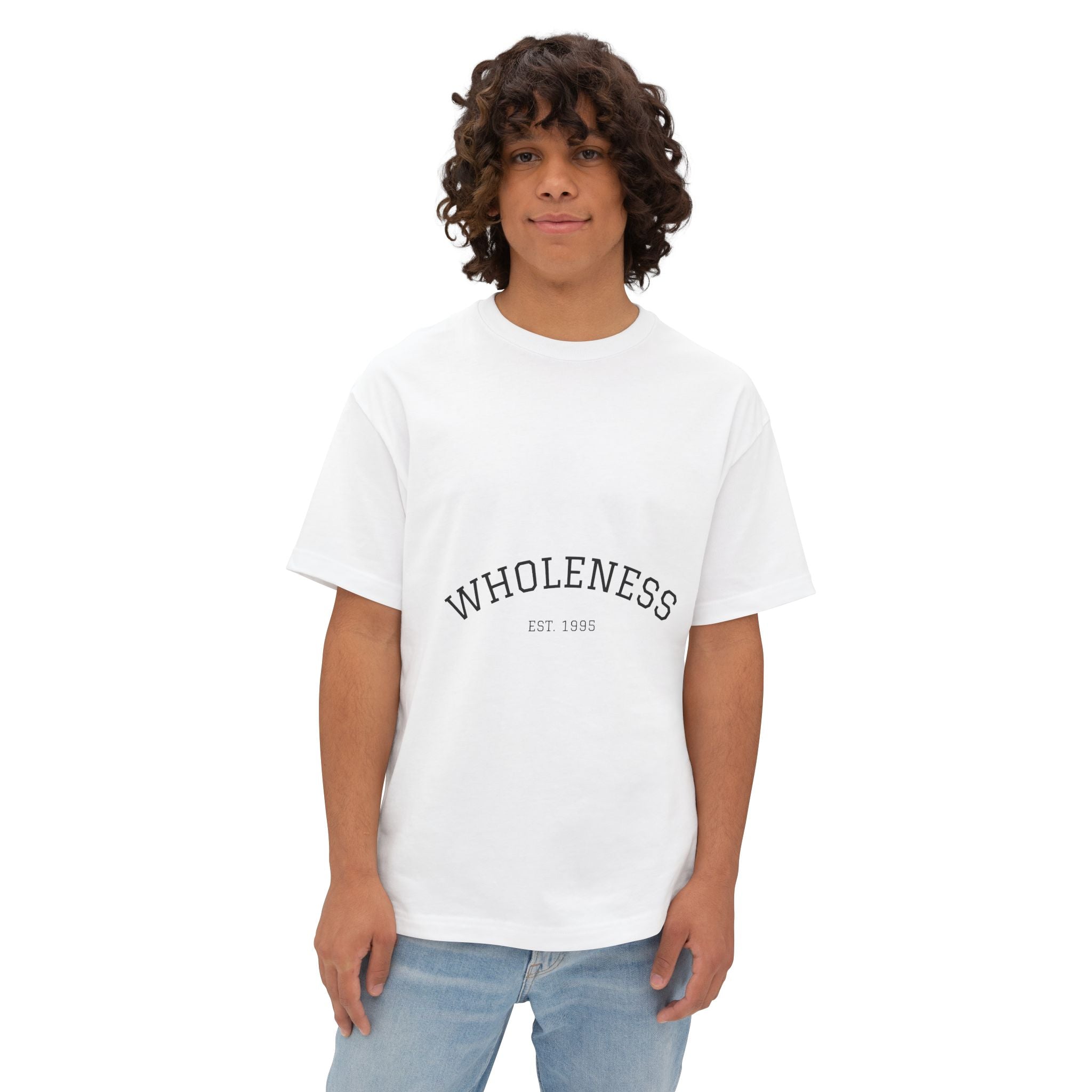 Wholeness Unisex Oversized Boxy Tee, Relaxed Fit Shirt, Casualwear, Self-Care Gift, Comfortable Summer Top, Everyday Wear