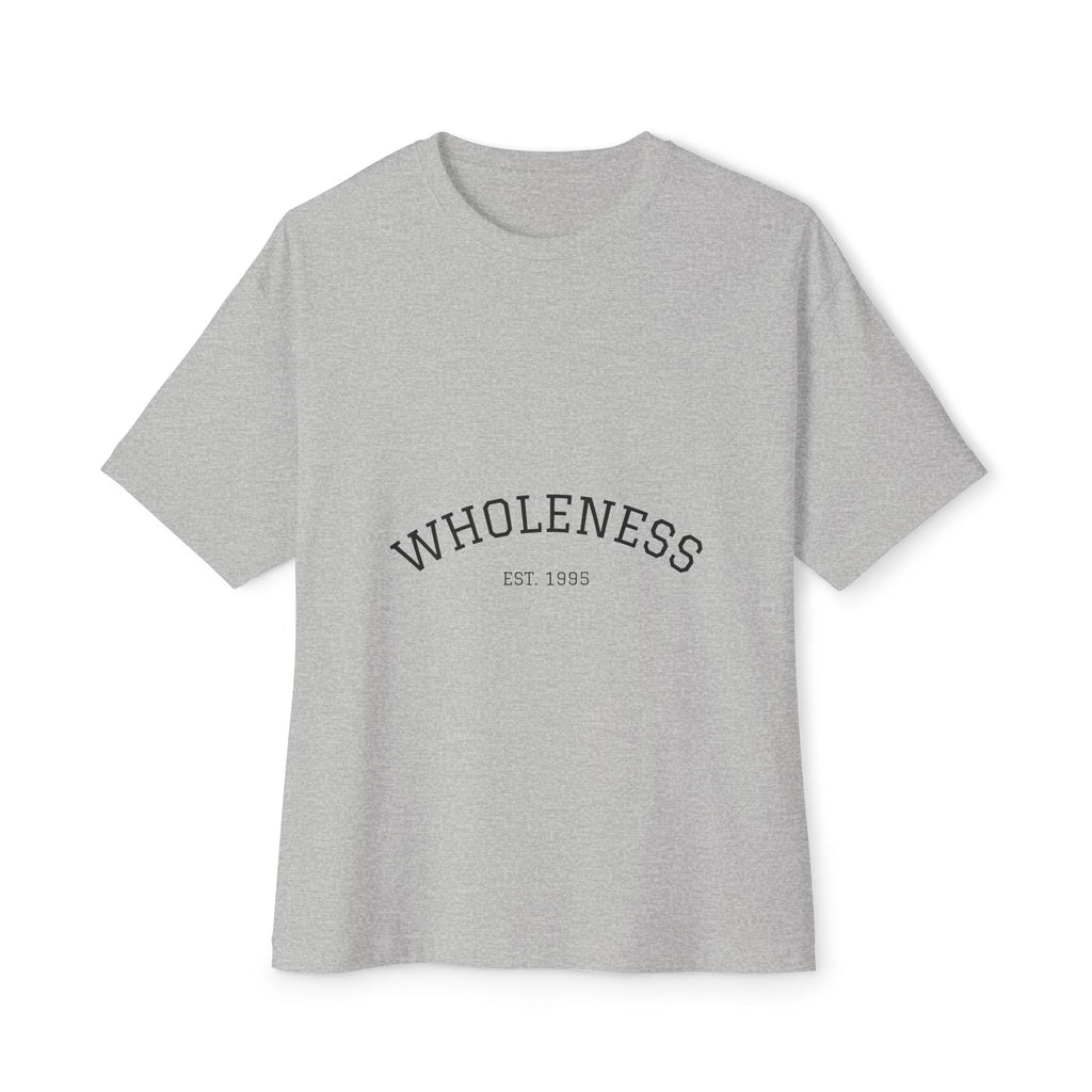 Wholeness Unisex Oversized Boxy Tee, Relaxed Fit Shirt, Casualwear, Self-Care Gift, Comfortable Summer Top, Everyday Wear