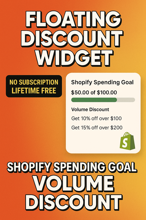 🎯 Floating Discount Widget for Shopify (No subscription | Lifetime Free)