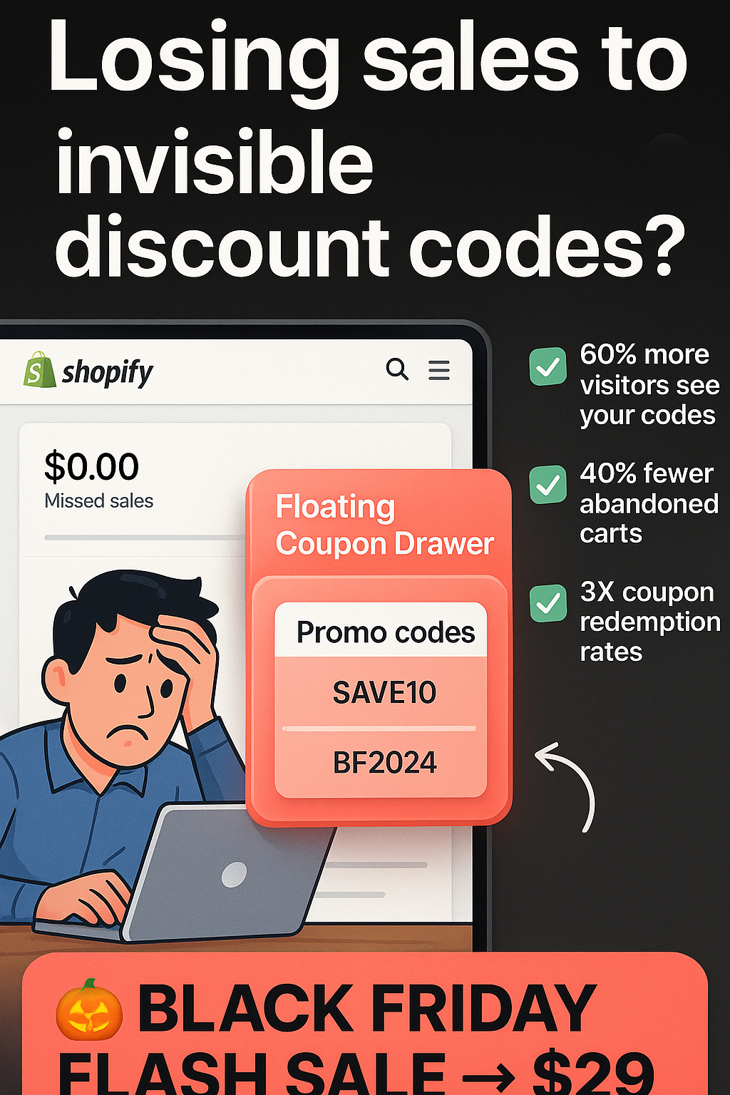 🎟️ Floating Coupon Drawer