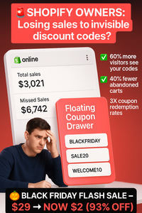 🎟️ Floating Coupon Drawer