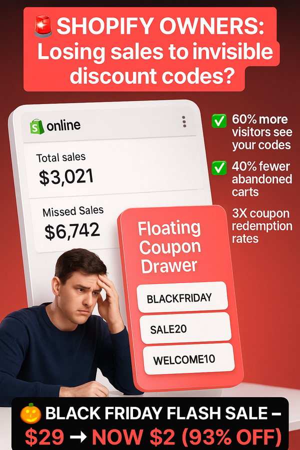 🎟️ Floating Coupon Drawer