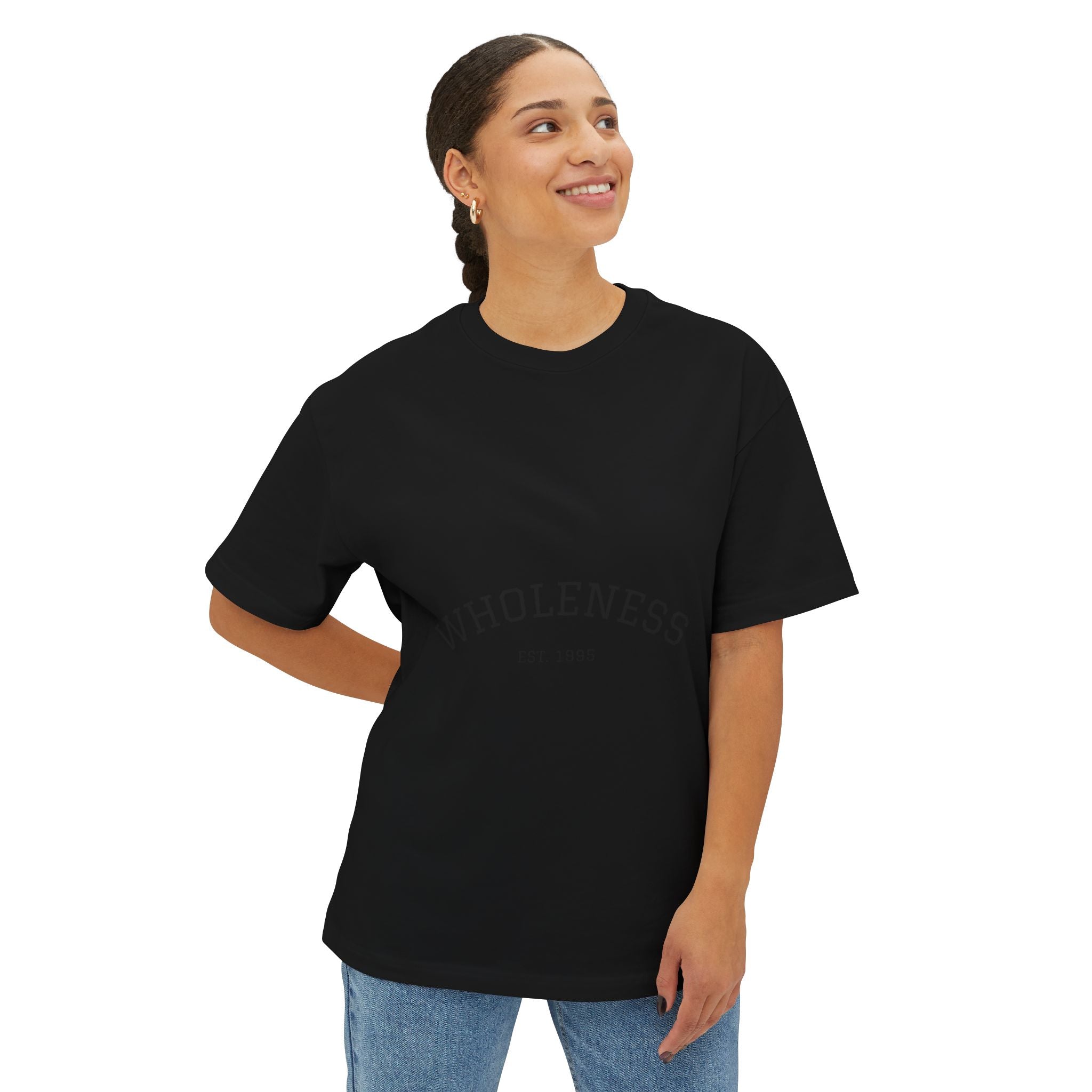 Wholeness Unisex Oversized Boxy Tee, Relaxed Fit Shirt, Casualwear, Self-Care Gift, Comfortable Summer Top, Everyday Wear