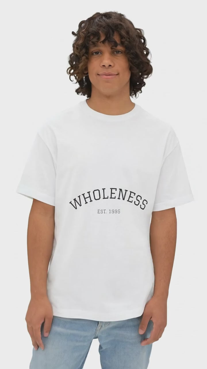 Wholeness Unisex Oversized Boxy Tee, Relaxed Fit Shirt, Casualwear, Self-Care Gift, Comfortable Summer Top, Everyday Wear