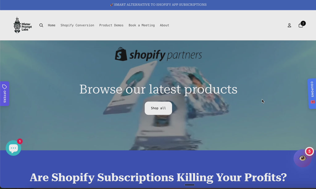 🎟️ Floating Coupon Drawer