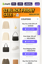 🎟️ Floating Coupon Drawer